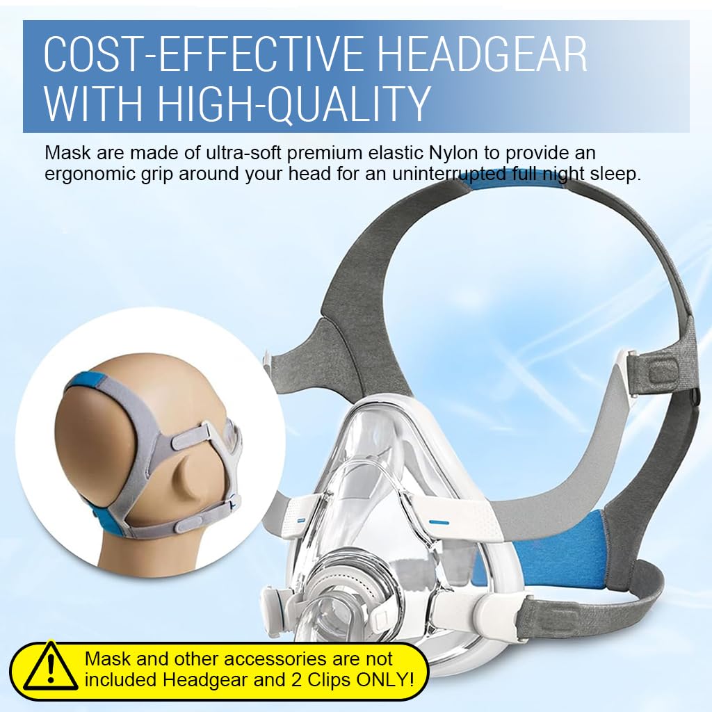 Serplex Replacement Plush Headgear & Magnetic Clips for AirFit N20 Nasal CPAP Mask Tailored Fit Headgear Magnetic Clips Replacement, Size L Serplex Replacement Plush Headgear & Magnetic Clips for AirFit N20 Nasal CPAP Mask Tailored Fit Headgear Magnetic Clips Replacement, Size L